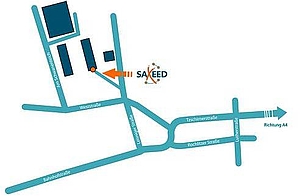 Karte zu dem Standort des Saxeed Büros in Mittweida